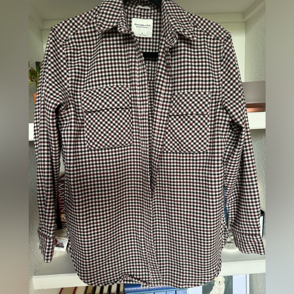 A&F Oversized Flannel Long Sleeve Size S